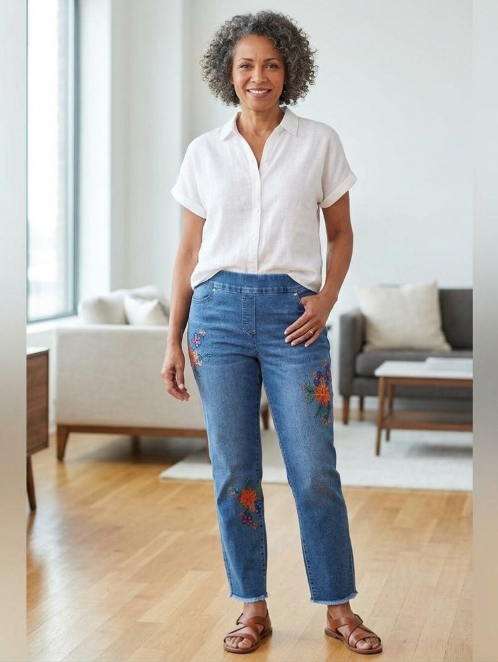NWT Alfred Dunner Allure Embroidered Jeans